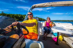 boating adventure in the summer